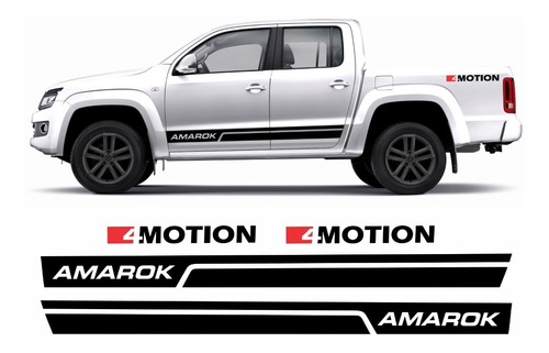 Kit Adesivo Decorativo Amarok 4motion Faixa Lateral Ama132