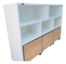 Comprar Mueble Organizador De Juguetes  Montessori Carritos Ruedas