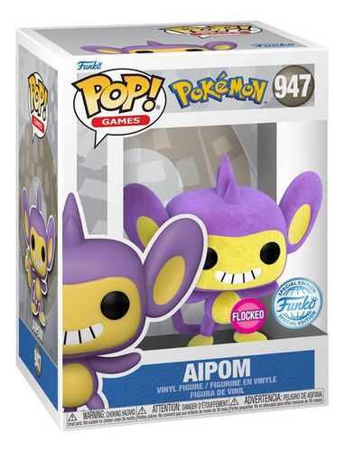 Funko Pop - Pokemon - Aipom Flocked (947) Special Edition