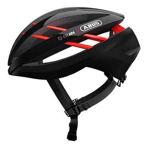 Capacete Abus Aventor Com Intelli Quin Preto Bike Ciclismo Tamanho M