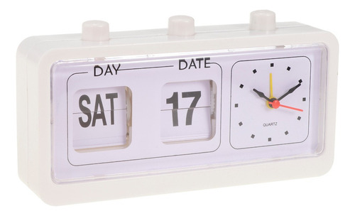 Relógio De Mesa Retrô Com Mudança De Data/dia E Volta
