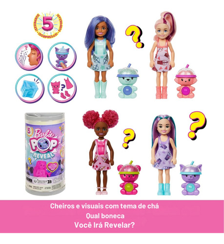 Barbie Pop Reveal Bubble Mattel - Chelsea Surpresa