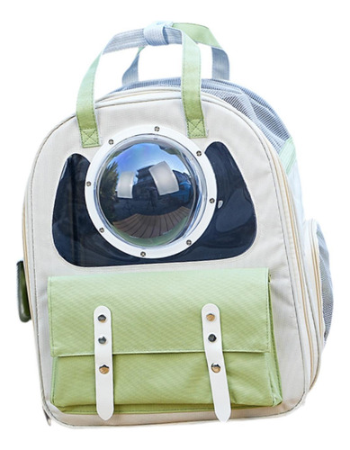 Mochila Para Gato Transportista Portátil De Verde