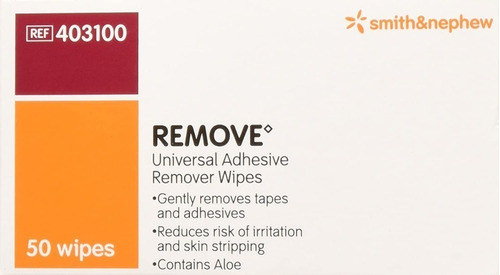 Smith And Nephew Remove Adhesive Remover Wipes 403100 50pz.