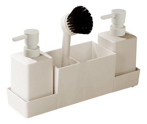 Dispensador De Jabón De Cocina De 4 Piezas Con Beige