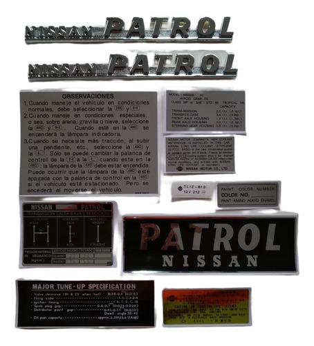 Nissan Patrol G60 Calcomanias Tipo Original