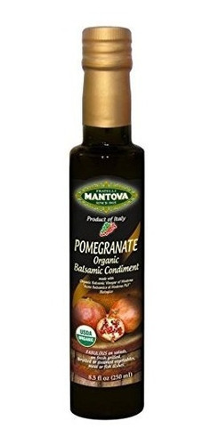 Mantua Granada Orgánica Vinagre Balsámico De Módena, 8,5 Onz