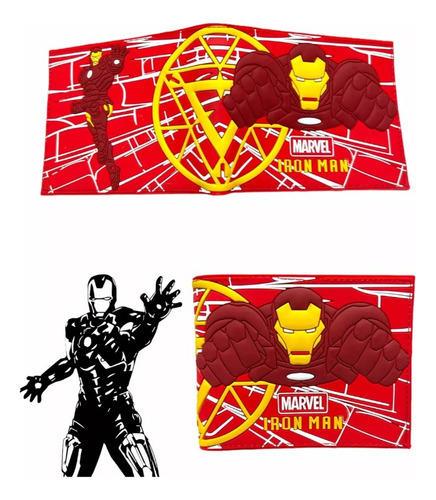 Billetera De Iron Man Avengers Marvel En Goma 