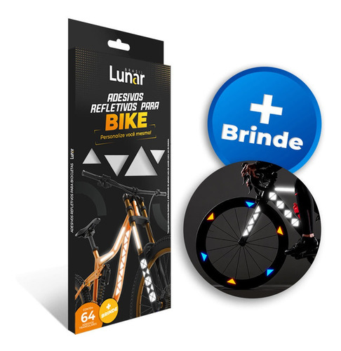 Kit 64 Adesivos Refletivos De Bicicleta Bike Branco + Brinde