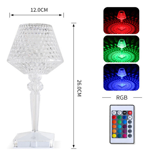 Luminária De Mesa Recarregável Diamond Touching Para Quarto