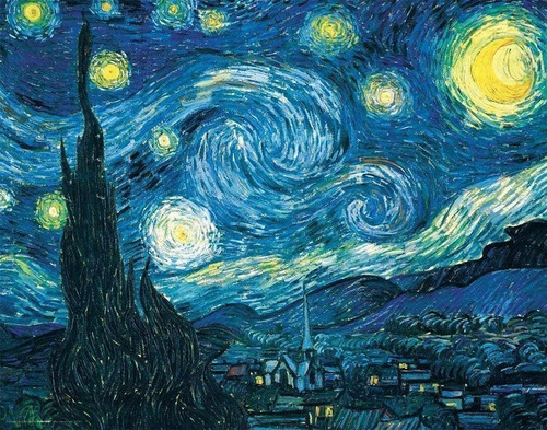 Kit Arte Diamond Painting Van Gogh Cielo Estrellado 30x40 Cm