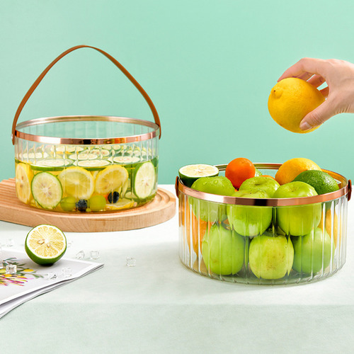 Cesta De Almacenamiento Portátil Transparente Para Refrigeri