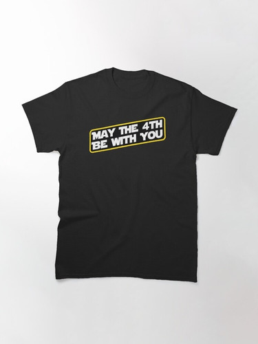 Imagen 1 de 3 de Star Wars Remera Negra May The 4th Be With You 070