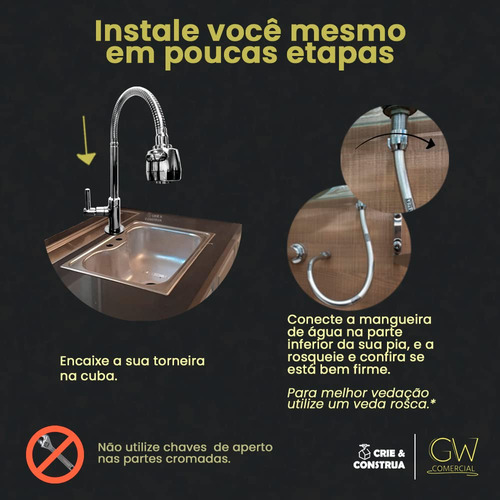 Grifo Gourmet Para Fregadero, Mesa De Cocina, Encimera De Lu