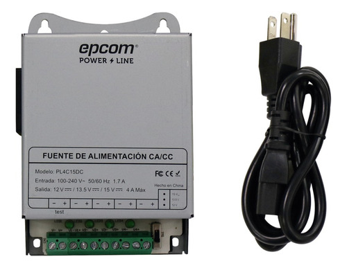 Fuente De Poder Metálica 12 O 13.5 O 15 Vcc 4 A / Pl-4c-15dc