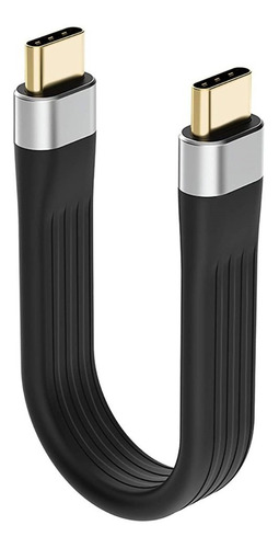 Cabo Usb C Usb-c 12cm Hdmatters: Ultraflexível, Transferência 10gbps, Power Bank Carregamento Rápido 60w, Vídeo 4k Uhd, Curto