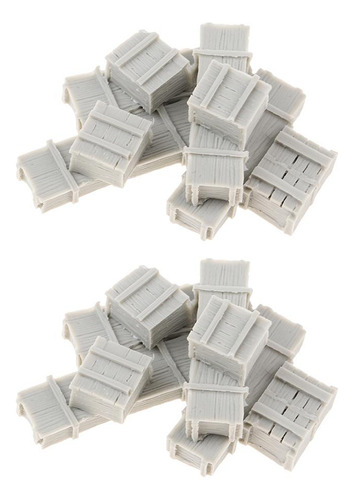 2pcs Cajas De Simulación De Resina Paisajismo Ferrocarril