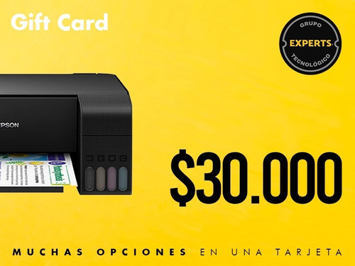 Gift Card Tarjeta Regalo 30000 Electronicos Experts