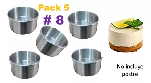 Moldes Mini Rosca, Choco Flan, Gelatina 4 Pzs Aluminio #10