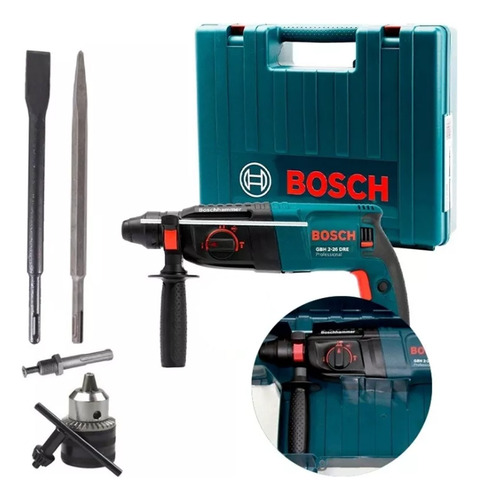 Martelete Combinado Sds 800w Gbh 2-26 Bosch +kit Completo