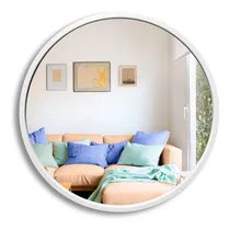 Comprar Espejo Redondo Espejo Blanco Circular 80 Cm Decorativo Pared