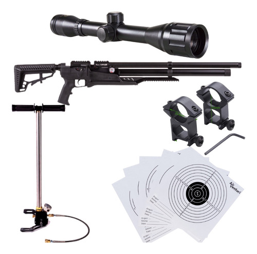 Paquete Rifle Pcp Avenge-x Tactical .25 Tubo 210cc Xchws C