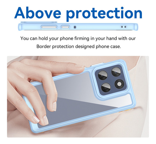 For Xiaomi Poco C71 / Redmi A5 Funda Case Acrilico Transparent Cristal