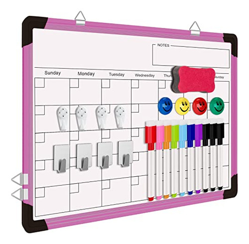 Dry Erase Calendar Whiteboard For Wall, 16  X 12  Magne...