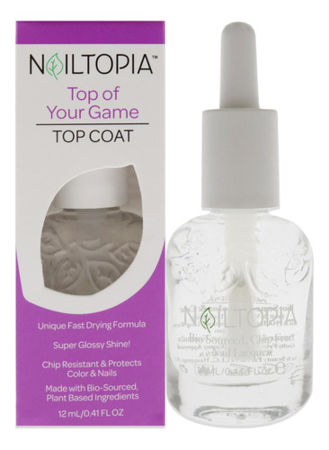 Laca De Uñas Nailtopia Bio Top Coat 85% De Origen Biológico,