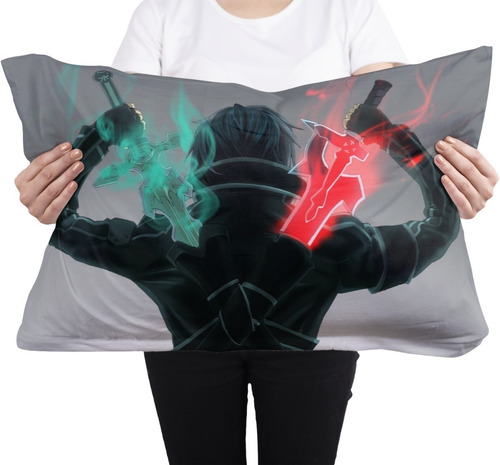 Cojin Almohada Kazuto Kirigaya Espada Anime Diseño Unico Diseño De La Tela Lisa