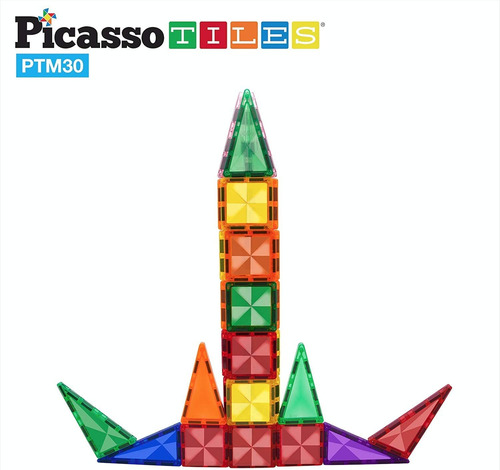 Bloques De Construcción Magnéticos Picassotiles, 30 Piezas,