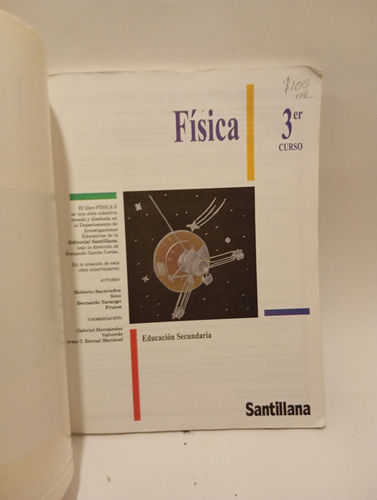 Fisica 3 Er Curso Roberto Sayavedra Educacion Secundaria (Usado)