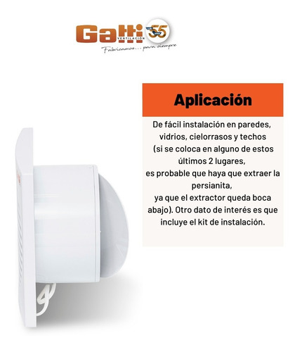 Imagen 6 de 9 de Extractor De Aire Baño 5 (12 Cm) C/ Pers. Motor Potenciado