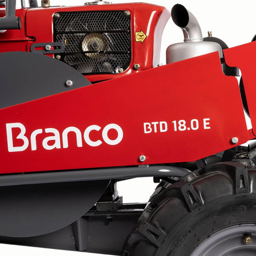Microtrator Tratorito Branco Btd18cv Com Enxada Rotativa