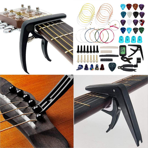 66 Pcs Accesorios De Guitarra Kit Cuerdas De Guitarra,