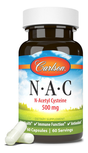 Carlson Labs N·a·c 500 Mg, 60 Caps Sabor N/a