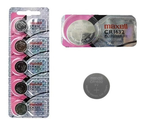 1 Cartela Com 5 Bateria Maxell Cr1632 3v Original