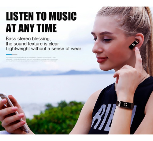 Pulsera Inteligente Negra Y3 Con Pantalla Oled De 0.96 Pulga