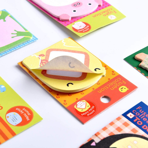16 Pieces Self Sticky Notes Cute Animals Shaped Sticky Notes