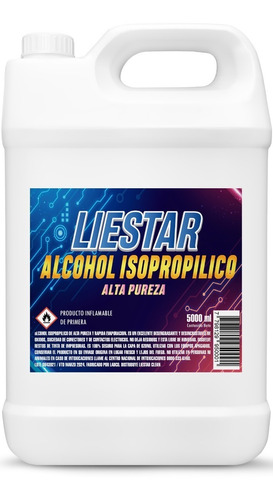 Imagen 2 de 2 de Kit Limpieza Alcohol Isopropilico 5 Litros 99,9% Pureza