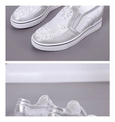 ( Mocasines Mujer Zapatos Casuales Con Diamantes De