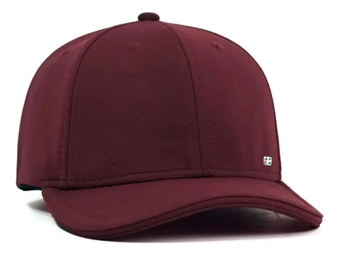 Boné Aba Curva Liso Botton Fechado Gorgurão Flex Pro Anth Co Bordô Un
