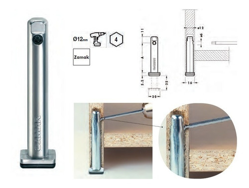 Nivelador Empotrado Para Muebles H70 Cocinas Empotradas