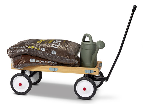 Wagon Radio Flyer Town And Country De Madera Para Niños, Roj
