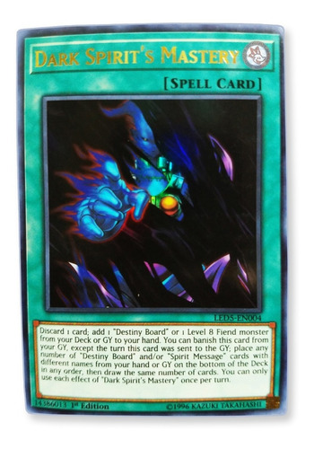 Imagen 1 de 1 de Yugi-oh! Dark Spirit's Mastery Led5-en004 Ultra