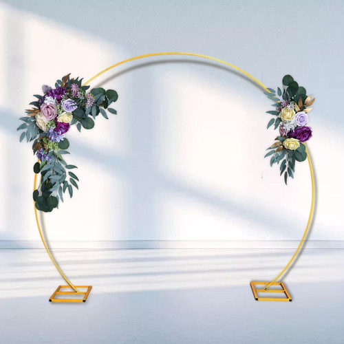 Silk Artificial Flower Arch Decor Pueple Rose Flower