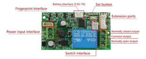 Controle De Acesso Placa De Controle De Impressão Digital 7-