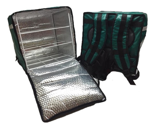 Bolso termico de delivery impermeable Milenio color verde oscuro