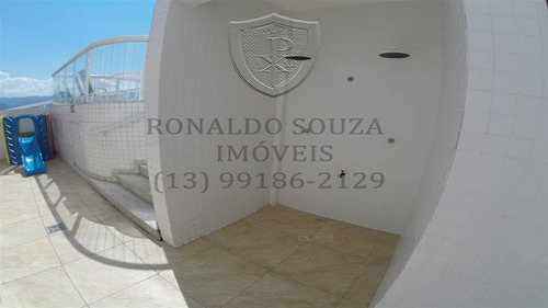 Imagem 28 de 30 de Praia Grande - Ocian - Linda Cobertura Duplex- 3 Dormitórios - 2 Salas - Salão De Festas - Vista Para O Mar - Rs60