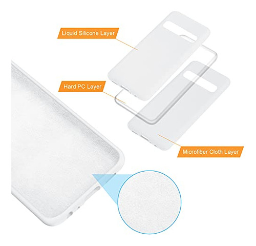 Funda Para Galaxy S10 5g Blanco 6.7 PuLG Silicon Liquidoo Ge